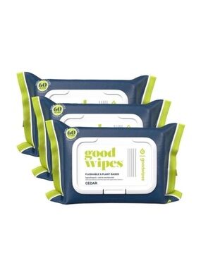 Goodwipes Cedar Flushable Plant-Based Wash Cloths - Green